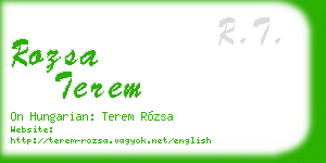 rozsa terem business card